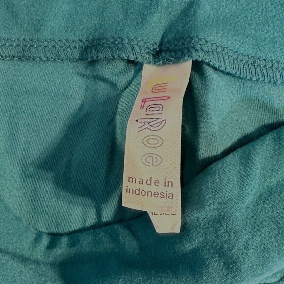 LuLaRoe Leggings Teal Blue Solid Color HTF Unicorn One Size OS Turquoise - Picture 3 of 14